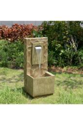 Teamson Home 81cm Spa-Style Outdoor Waterfall Fountain LED Lighting, Brown - thumbnail 2