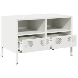 Berkfield Home TV Cabinet White 68x39x43.5 cm Cold-rolled Steel - thumbnail 4