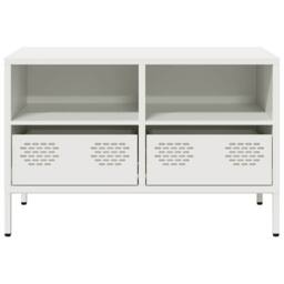 Berkfield Home TV Cabinet White 68x39x43.5 cm Cold-rolled Steel - thumbnail 5
