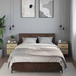 Berkfield Home Durable Wall-mounted Bedside Cabinets 2 pcs Sonoma Oak 40x31x39.5 cm in Light Oak - thumbnail 1
