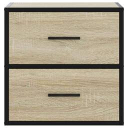 Berkfield Home Durable Wall-mounted Bedside Cabinets 2 pcs Sonoma Oak 40x31x39.5 cm in Light Oak - thumbnail 5