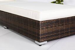 Thats Furniture Rattan Sun Lounger Sun bed 6 Recline Positions with Cover in Brown - thumbnail 5