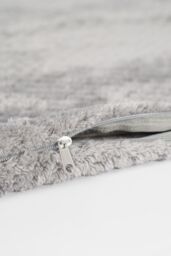 OHS 2 Pack of Waffle Fleece Square Cushion Covers in Charcoal - Size: 45 cm x 45 cm - thumbnail 3