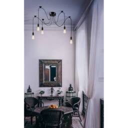 Netlighting Oliver Cluster Pendant Ceiling Light Black 5x E27 - thumbnail 5
