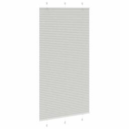 Berkfield Home Pleated Blind Light Grey 105x200 cm Fabric Width 104.4 cm Polyester