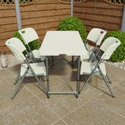 HD Designs Home Vida Folding Table in White - thumbnail 2