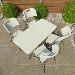 HD Designs Home Vida Folding Table in White - thumbnail 4
