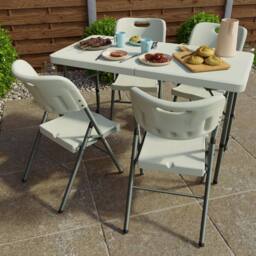 HD Designs Home Vida Folding Table in White - thumbnail 3