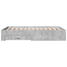 Berkfield Home Bed Frame with Drawers without Mattress Concrete Grey 135x190 cm Double - thumbnail 5