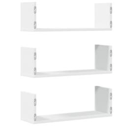 Berkfield Home Durable Wall Shelves 3 pcs White 58x18x18 cm Engineered Wood - Size: 58 x 18 x 18 cm - thumbnail 6