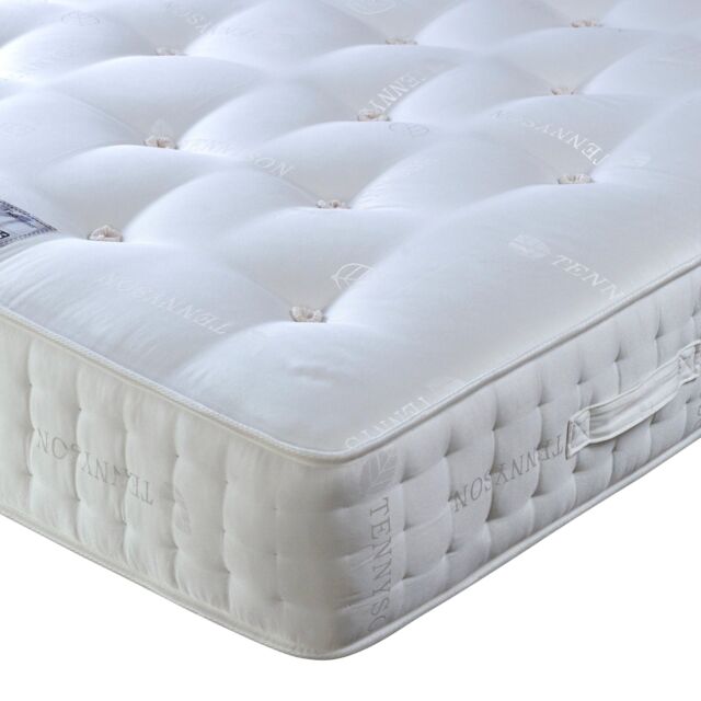 Bedmaster Tennyson 4000 Twin Pocket Sprung Natural Orthopaedic Mattress in White - Size: Single - image 1