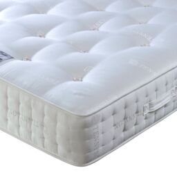 Bedmaster Tennyson 4000 Twin Pocket Sprung Natural Orthopaedic Mattress in White - Size: Single - thumbnail 1