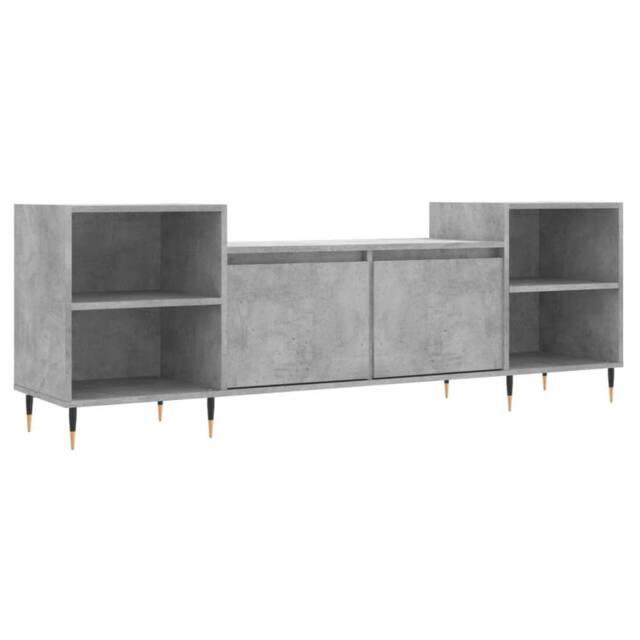 Berkfield Home TV Cabinet Concrete Grey 160x35x55 cm Engineered Wood - Size: 160 x 35 x 55 cm - image 1