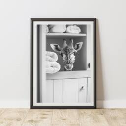 60 SECOND MAKEOVER Giraffe Bathroom Cabinet Quirky Animal Print - Size: A4 - thumbnail 1