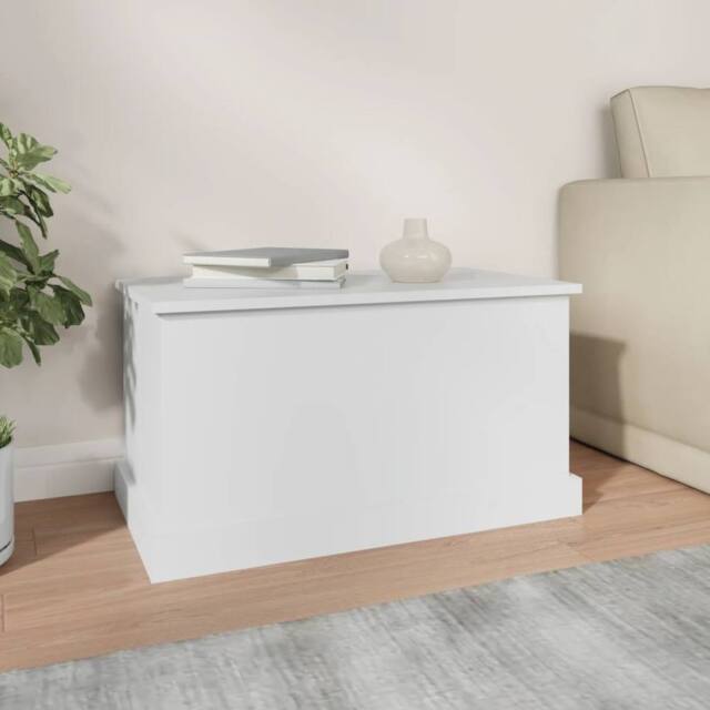 Berkfield Home Storage Box White 70x40x38 cm Engineered Wood - Size: 70 x 40 x 38 cm - image 1