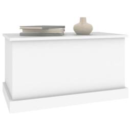 Berkfield Home Storage Box White 70x40x38 cm Engineered Wood - Size: 70 x 40 x 38 cm - thumbnail 4