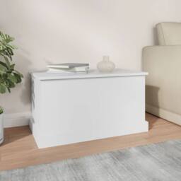 Berkfield Home Storage Box White 70x40x38 cm Engineered Wood - Size: 70 x 40 x 38 cm - thumbnail 1