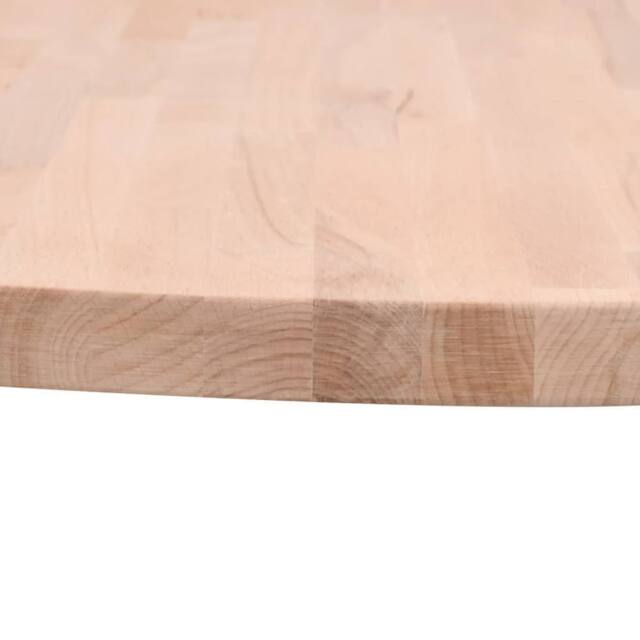 Berkfield Home Table Top Ã˜50x1.5 cm Round Solid Wood Beech in Natural - Size: 50x1.5 cm - image 1