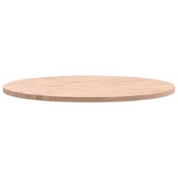 Berkfield Home Table Top Ã˜50x1.5 cm Round Solid Wood Beech in Natural - Size: 50x1.5 cm - thumbnail 5