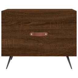 Berkfield Home Coffee Table Brown Oak 50x50x40 cm Engineered Wood - Size: 50 x 50 x 40 cm - thumbnail 5