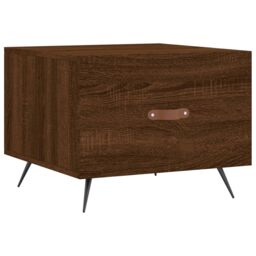 Berkfield Home Coffee Table Brown Oak 50x50x40 cm Engineered Wood - Size: 50 x 50 x 40 cm - thumbnail 2