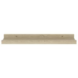 Berkfield Home Wall Shelves 4 pcs Sonoma Oak 40x9x3 cm in Brown - Size: 40 x 9 x 3 cm - thumbnail 6