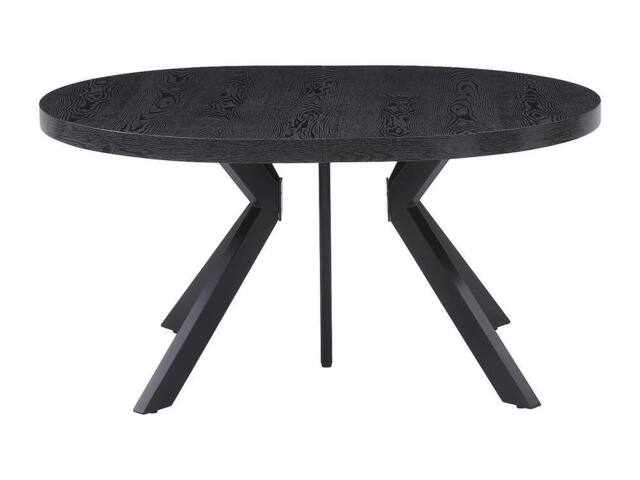 Vente-unique Extendable Dining Table Seating 6 To 6 Cm MDF & Steel - Black - image 1
