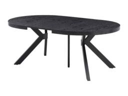 Vente-unique Extendable Dining Table Seating 6 To 6 Cm MDF & Steel - Black - thumbnail 9