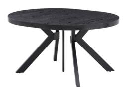Vente-unique Extendable Dining Table Seating 6 To 6 Cm MDF & Steel - Black - thumbnail 8