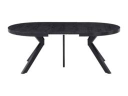 Vente-unique Extendable Dining Table Seating 6 To 6 Cm MDF & Steel - Black - thumbnail 6