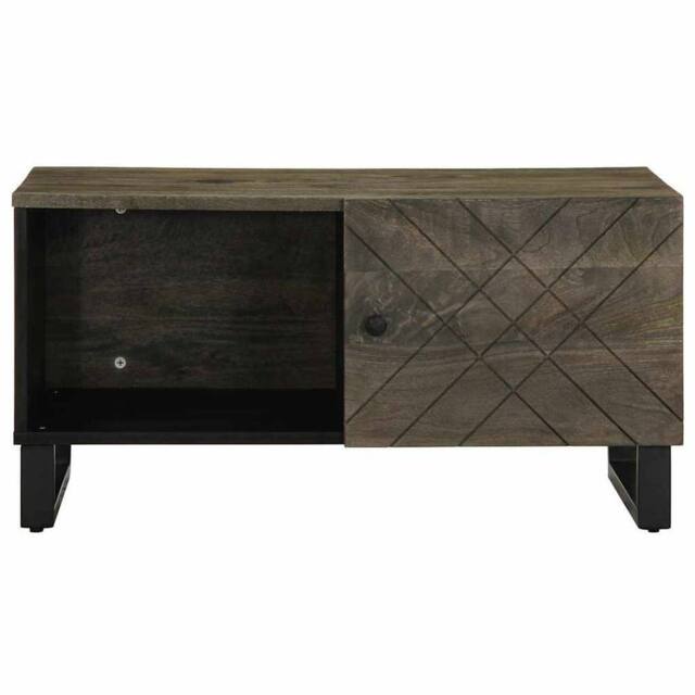 Berkfield Home Beautiful Coffee Table Black 80x50x40 cm Solid Wood Mango - Size: 80 x 50 x 40 cm - image 1