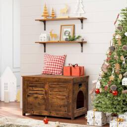 SPETLEK 5Piece Rustic Shelves Floating Shelves Wall Mounted in Brown - thumbnail 3