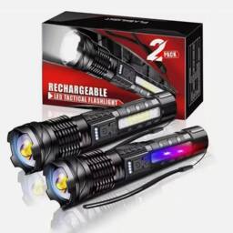 VOGREX 2X 990000000LM Super Bright Flashlight LED Powerful Torch in Black - thumbnail 1