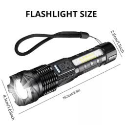 VOGREX 2X 990000000LM Super Bright Flashlight LED Powerful Torch in Black - thumbnail 2