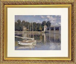 "Frames & Mirrors 4U Nautical Mounted & Framed Print in Gold Dahlia Frame 14 x 12 Inch - Size: W14"" x H12"""