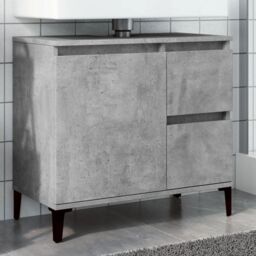 Berkfield Home Sink Cabinet Concrete Grey 65x33x60 cm Engineered Wood - Size: 65 x 33 x 60 cm - thumbnail 1