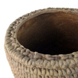 Leaf 53cm x 32cm Seagrass Style Composite Large Planter in Dark Brown - Size: 53 cm x 32 cm - thumbnail 7