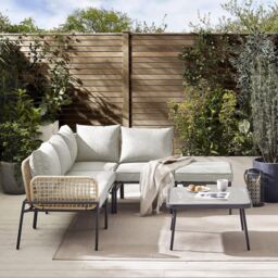 FurnitureboxUK Maldives PE Rattan 5 Seat Outdoor Garden Sofa Set in Beige - thumbnail 2
