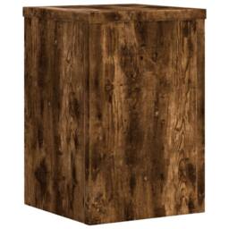 Berkfield Home Plant Stands 2 pcs Smoked Oak 20x20x30 cm Engineered Wood in Brown - Size: 20 x 20 x 30 cm - thumbnail 7