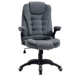 VINSETTO High Back Home Office Chair Swivel Fabric Desk Chair in Dark Grey - thumbnail 2