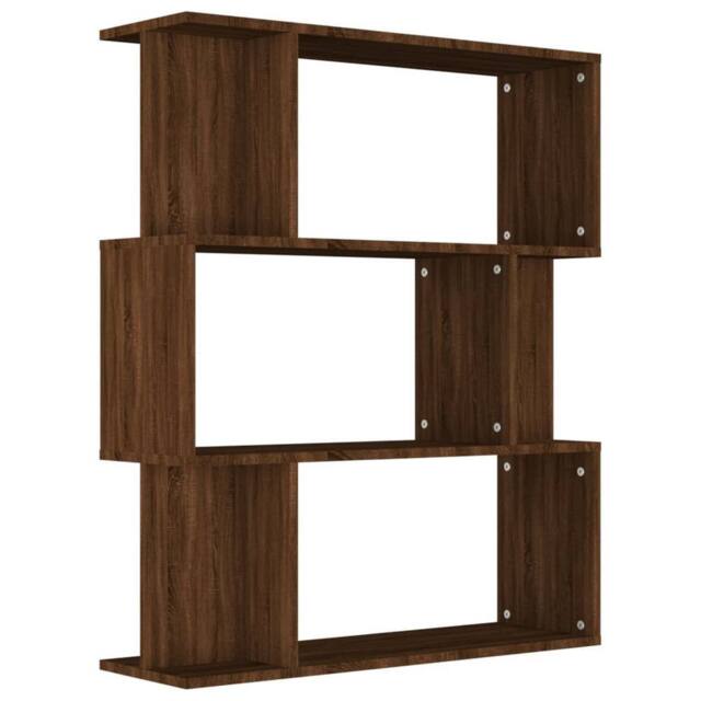 Berkfield Home Book Cabinet/Room Divider Brown Oak 80x24x96 cm Engineered Wood - Size: 80 x 24 x 96 cm - image 1