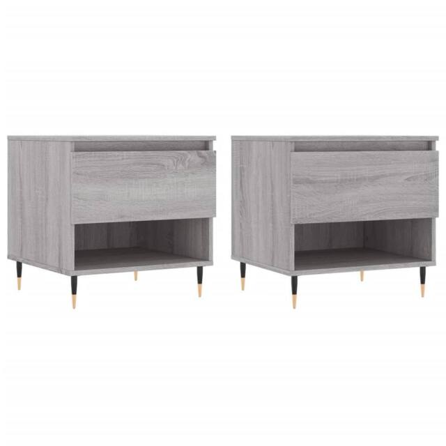 Berkfield Home Coffee Tables 2 pcs Grey Sonoma 50x46x50 cm Engineered Wood - Size: 50 x 46 x 50 cm - image 1