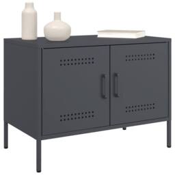 Berkfield Home TV Cabinets 2 pcs Anthracite 68x39x50.5 cm Steel in Dark Grey - thumbnail 4