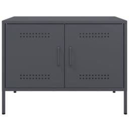 Berkfield Home TV Cabinets 2 pcs Anthracite 68x39x50.5 cm Steel in Dark Grey - thumbnail 7