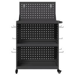 Berkfield Home Tool Trolley Black 65 x 35 x 111 cm Powder-coated steel - thumbnail 5