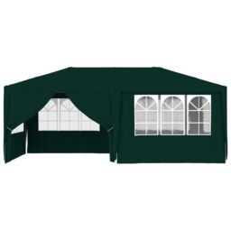 Berkfield Home Professional Party Tent with Side Walls 4x6 m Green 90 g/m? - thumbnail 3