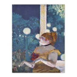 Artery8 Edgar Degas Framed Wall Art Print Cafe Concert Song of the Dog in Blue - Size: A4 - thumbnail 3