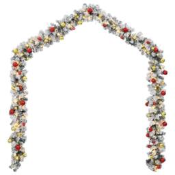 Berkfield Home Stunning Christmas Garland with Baubles & LED Lights Green 5 m PVC - thumbnail 4