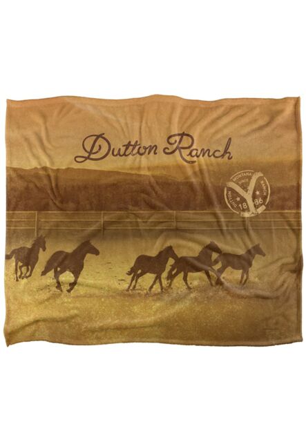 Yellowstone Dutton Ranch Ride Silky Touch Super Soft Throw Blanket 152 X 127 cm in White - image 1