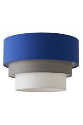 ValueLights Aztec Three Tier Drop Easy Fit Fabric Ceiling Pendant Light Lamp Shade in Blue - thumbnail 6